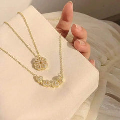 Magnetic Golden Flower Pendant | قلادة زهرة ذهبية مغناطيسية