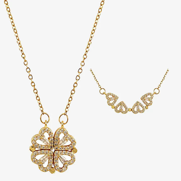 Magnetic Golden Flower Pendant | قلادة زهرة ذهبية مغناطيسية